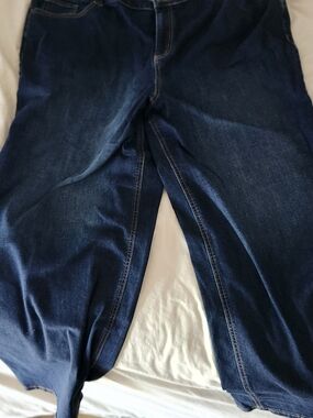 Bad Ass, Wide Leg. Dark Denim Jean